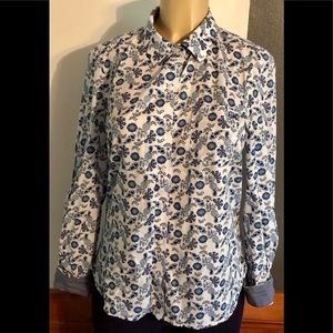 Tommy Hilfiger Blue & White Long Sleeve To👚